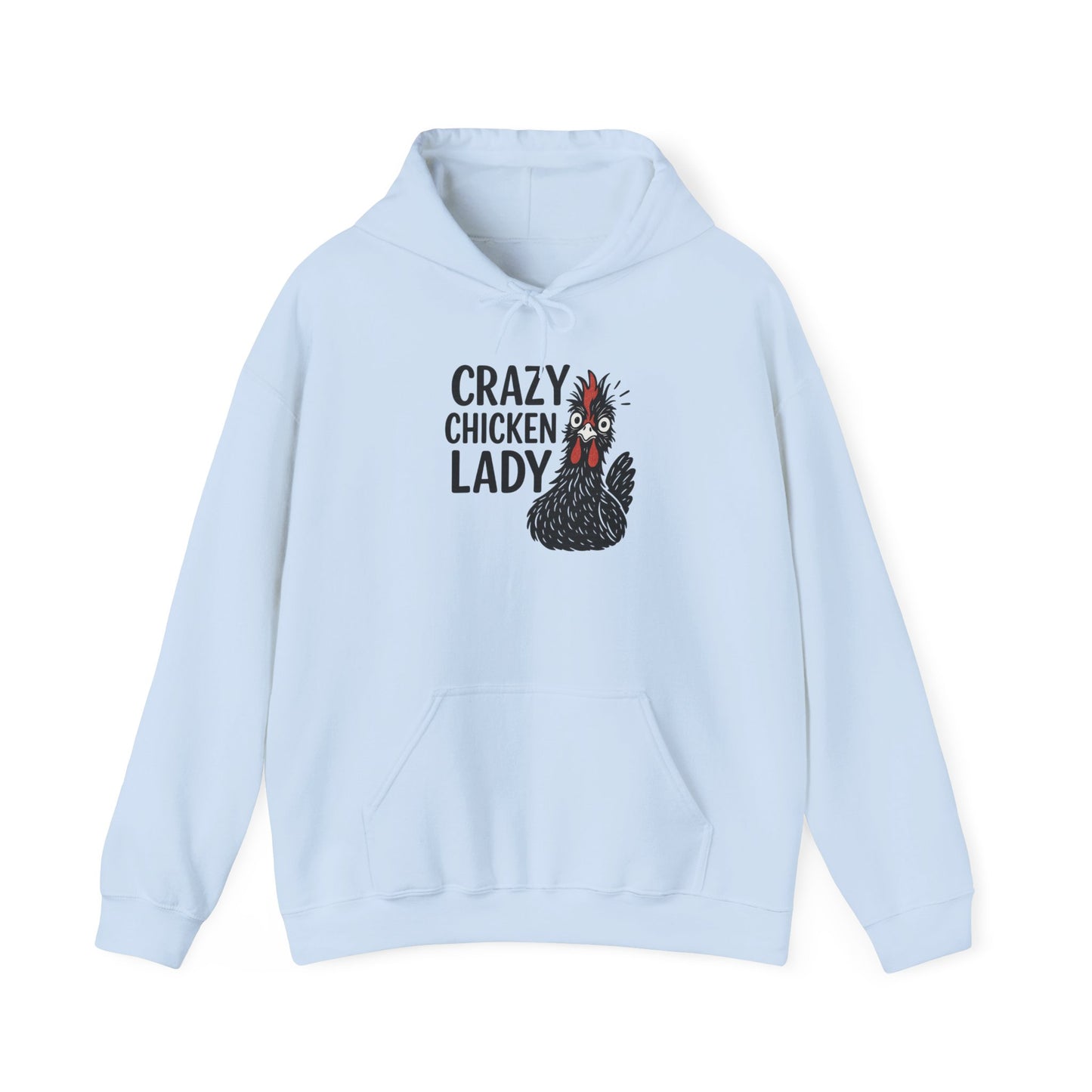 Crazy Chicken Lady Hoodie - Funny Gift for Animal Lovers, Farmhouse Style Hooded Sweatshirt, Cozy Apparel for Hen Enthusiasts, Perfect for Fall