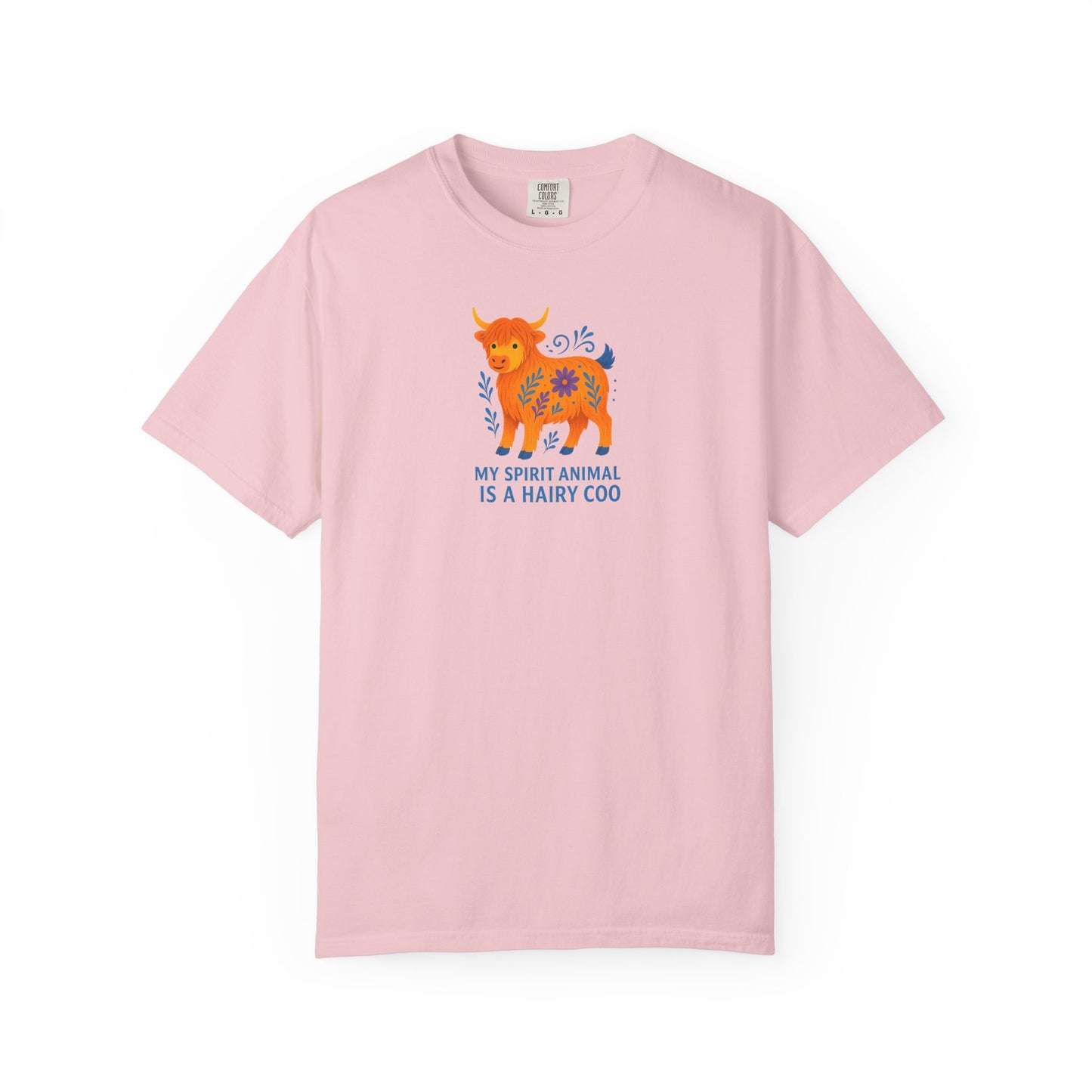 My Spirit Animal is a Hairy Coo T-Shirt | Unisex Tee | Casual Wear | Quirky Gift for Cow Lovers | Eco-friendly clothing