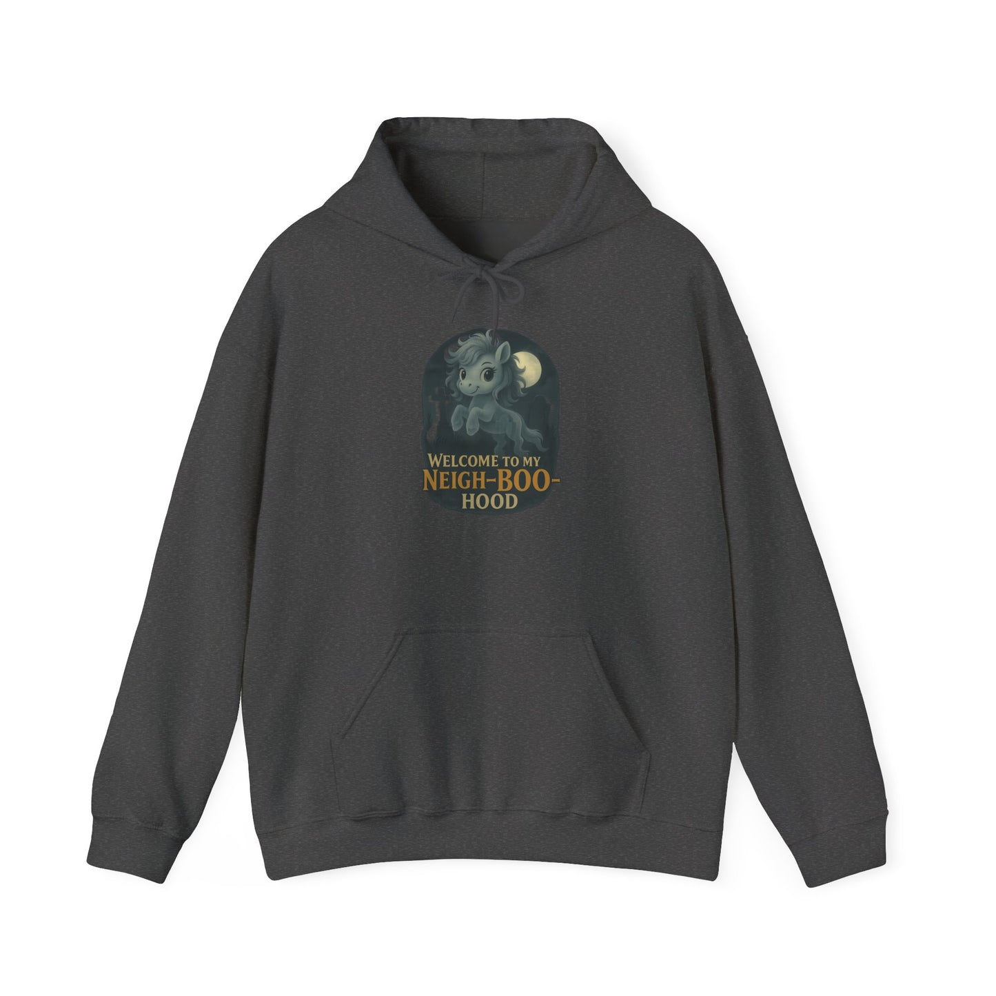 Ghost Pony Graveyard Hoodie, Halloween Hooded Sweatshirt, Cozy Unisex Hooded Sweatshirt, Funny Urban Apparel, Perfect Halloween Gift