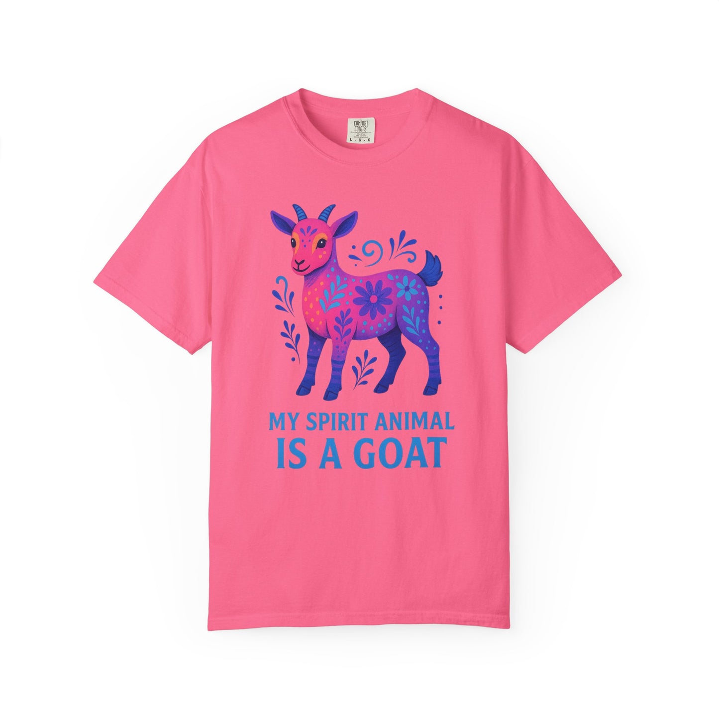 My Spirit Animal is a Goat T-Shirt | Boho Goat Lover Gift | Farm Animal Tee | Quirky Goat Owner Shirt | Colorful Animal Lover Apparel