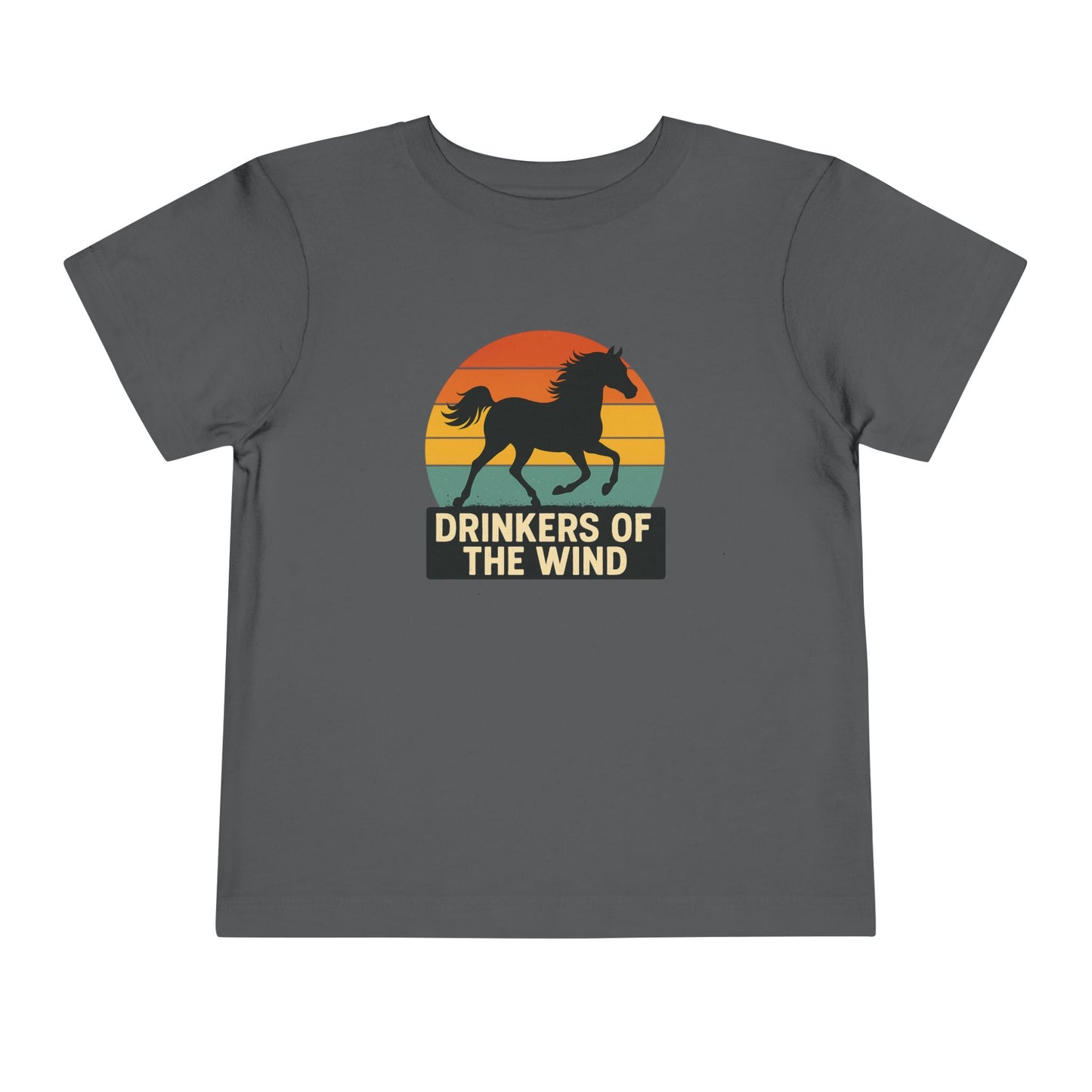 Toddler Drinkers of the Wind T-Shirt | Vintage Sunset Horse Shirt | Horse Lover Gift for Baby | Prancer Sunset Tee