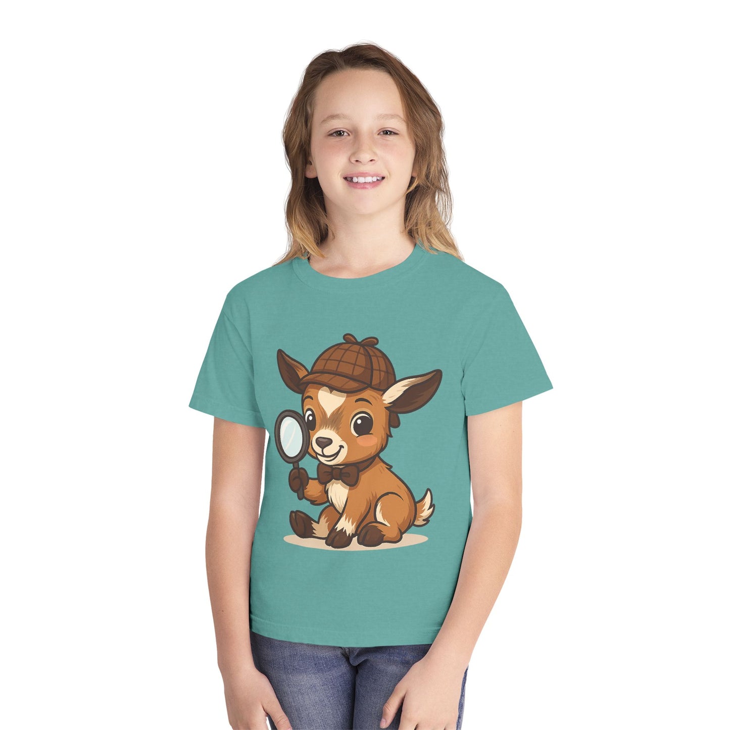 Smart Kid Youth T-Shirt – Detective Adventure Graphic Tee | Cute Unisex Animal Character Shirt