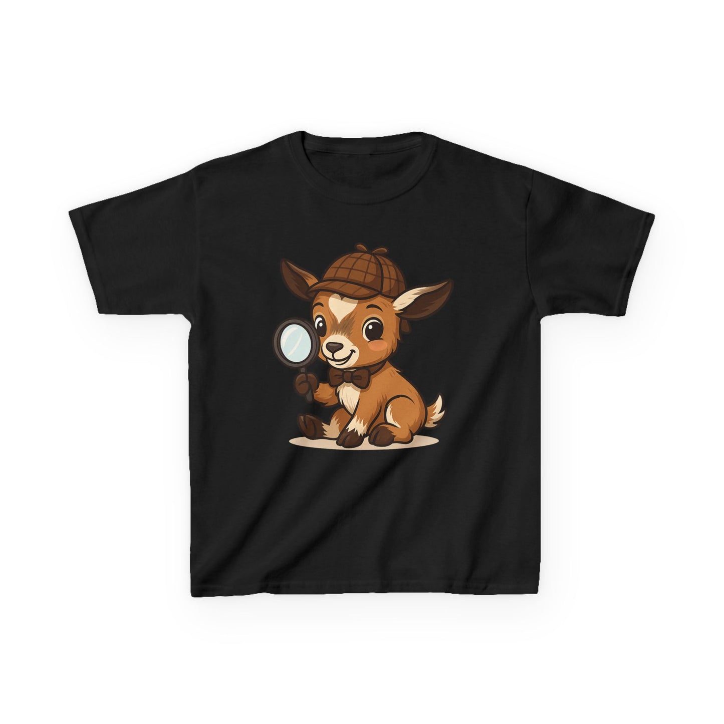 Youth Smart Kid T-Shirt – Detective Adventure Graphic Tee | Cute Unisex Animal Character Shirt