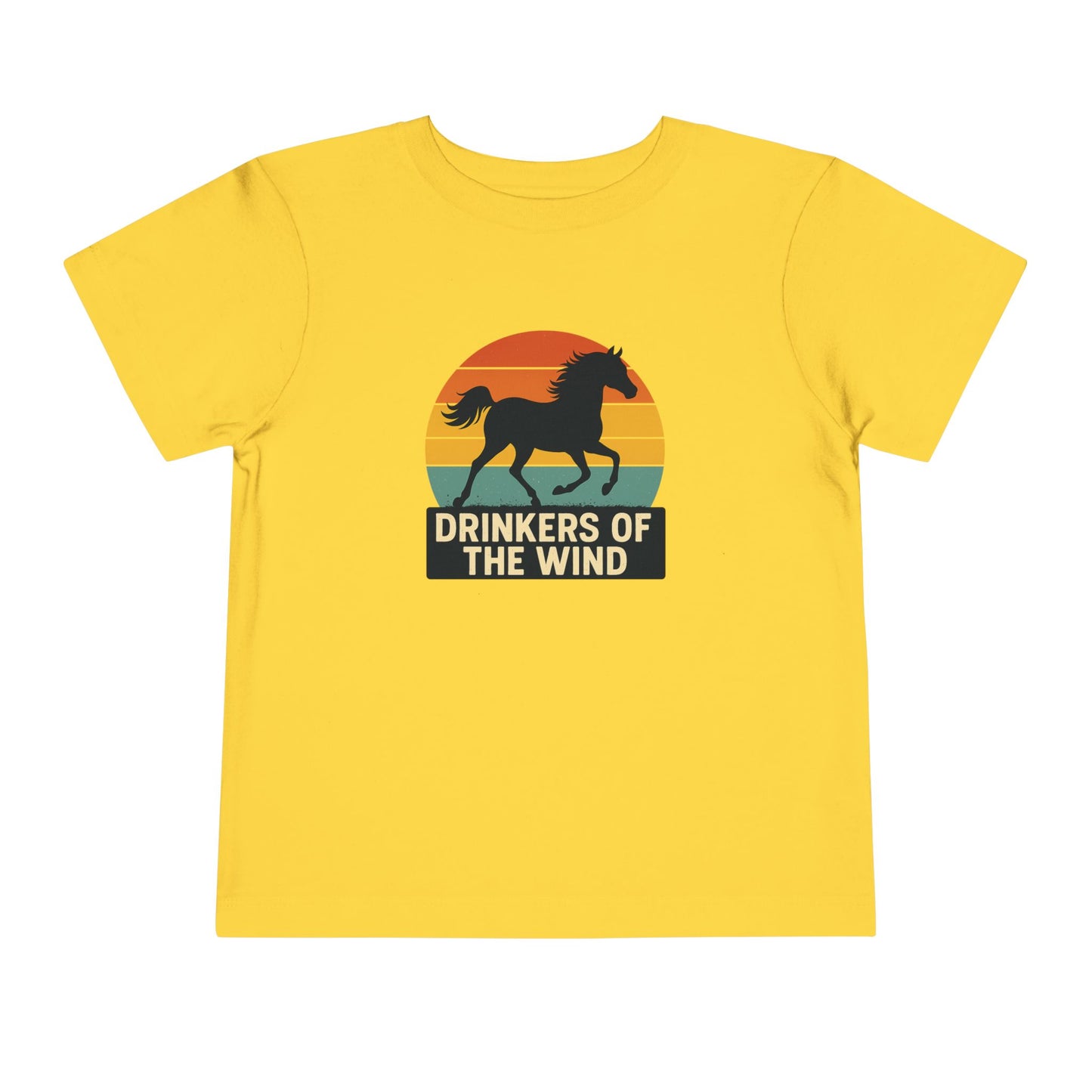 Toddler Drinkers of the Wind T-Shirt | Vintage Sunset Horse Shirt | Horse Lover Gift for Baby | Prancer Sunset Tee