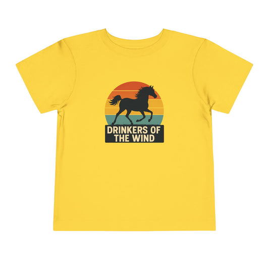 Toddler Drinkers of the Wind T-Shirt | Vintage Sunset Horse Shirt | Horse Lover Gift for Baby | Prancer Sunset Tee