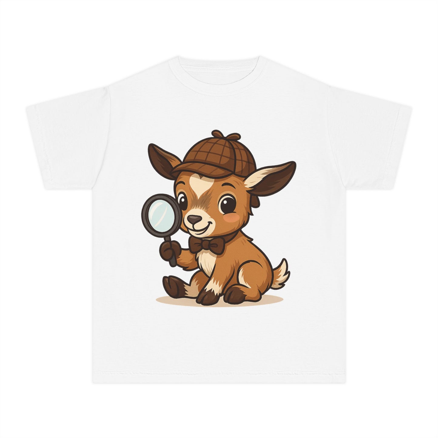 Smart Kid Youth T-Shirt – Detective Adventure Graphic Tee | Cute Unisex Animal Character Shirt