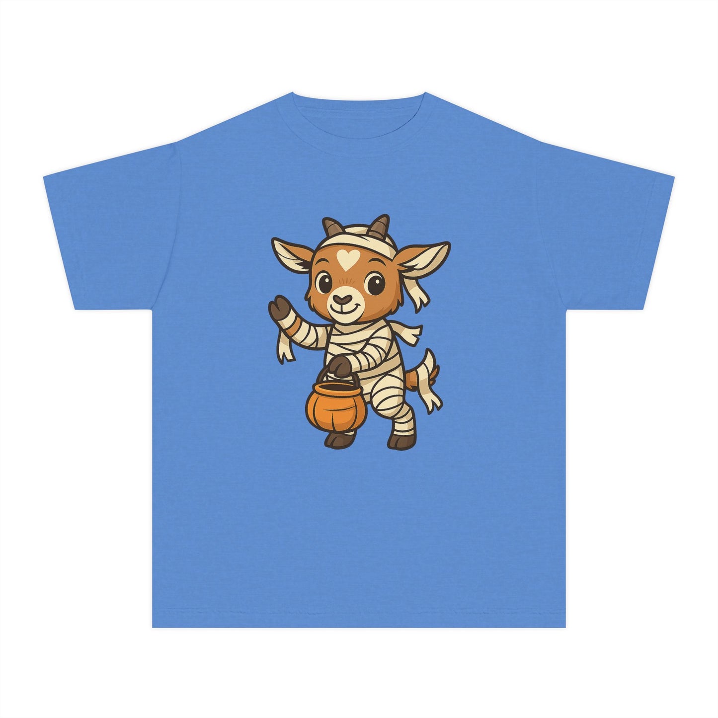 Youth Halloween 3 - Mummy Kid T-Shirt | Cute Spooky Kid's Tee | Trick or Treat Toddler Shirt | Baby Kid Costume | Fall Farm Animal Youth Tee