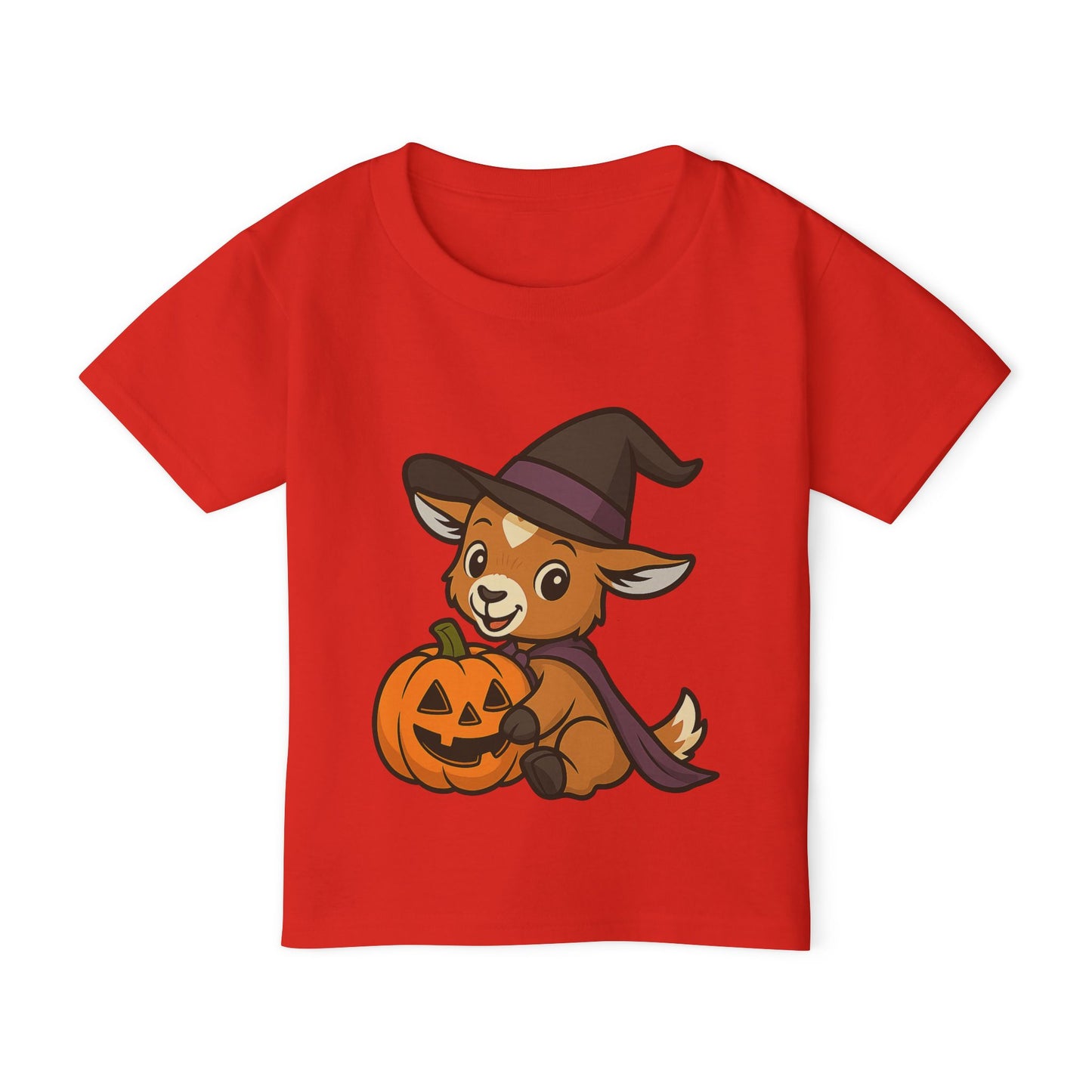 Toddler Halloween 5 - Witchy Kid with Pumpkin Shirt | Cute Kid with Pumpkin Tee | Kids Witch Hat T-Shirt | Prancer Pumpkin Patch Shirt