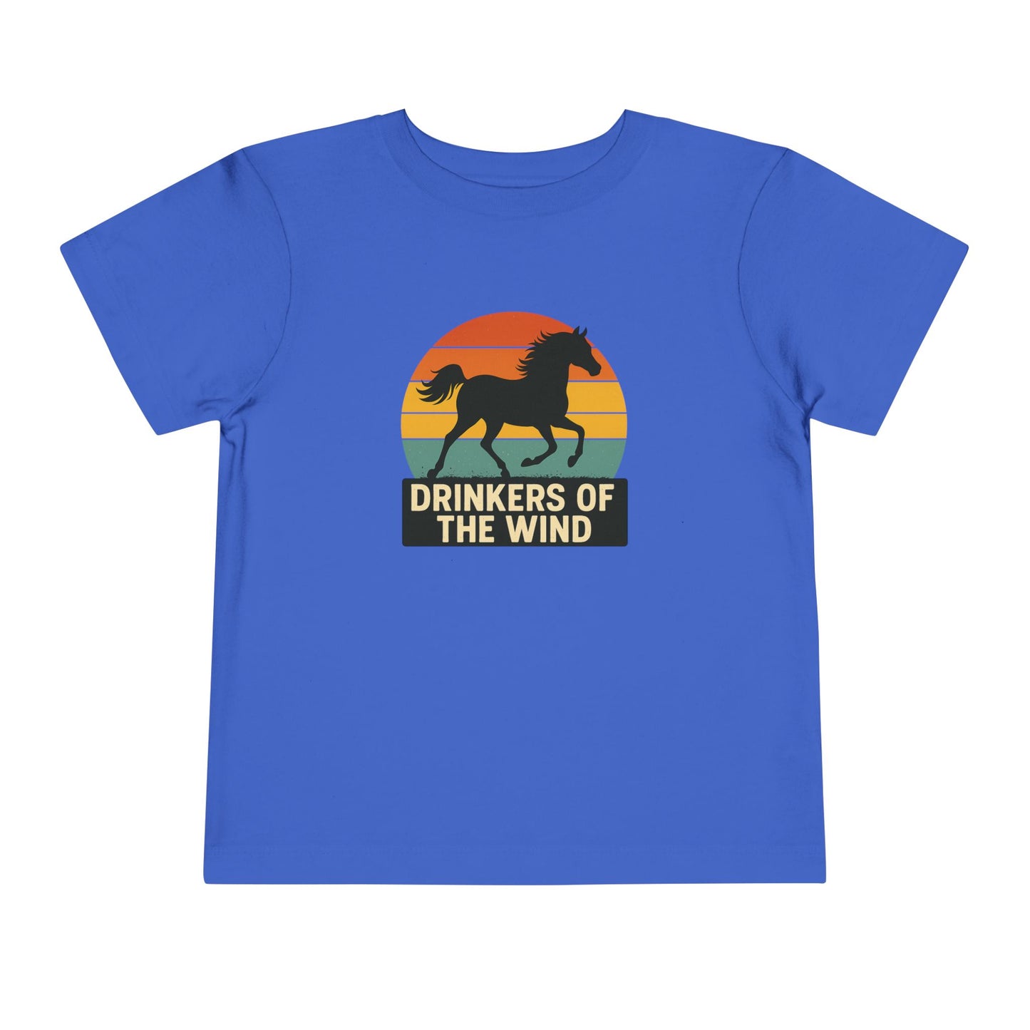 Toddler Drinkers of the Wind T-Shirt | Vintage Sunset Horse Shirt | Horse Lover Gift for Baby | Prancer Sunset Tee
