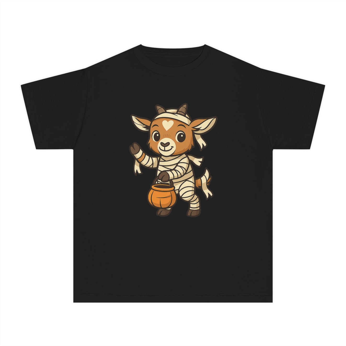 Youth Halloween 3 - Mummy Kid T-Shirt | Cute Spooky Kid's Tee | Trick or Treat Toddler Shirt | Baby Kid Costume | Fall Farm Animal Youth Tee