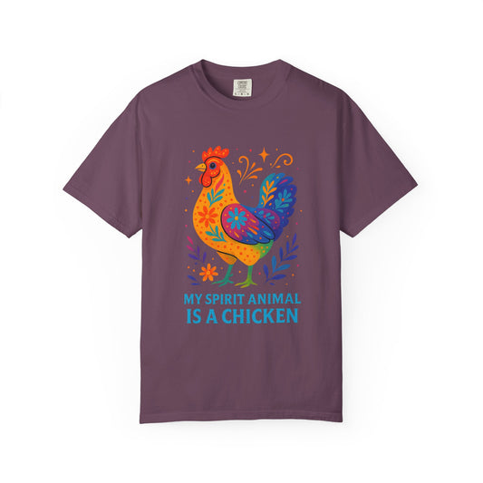 My Spirit Animal is a Chicken T-Shirt | Funny Chicken Lover Gift | Boho Farm Animal Tee | Quirky Chicken Owner Shirt | Humorous Animal Lover Apparel