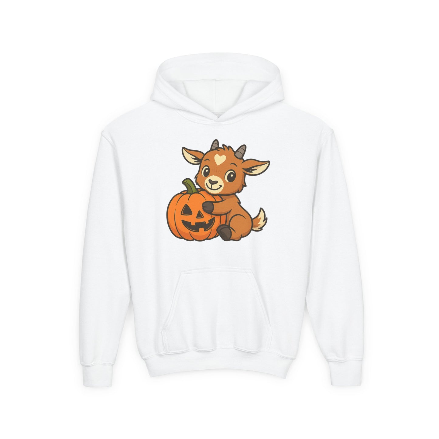 Youth Halloween 4 - Pumpkin Hug Kid Hoodie | Cute Kid Pumpkin Sweatshirt | Kids Farm Animal Pullover | Cozy Pumpkin Patch Outfit for Boys & Girls