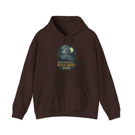 Ghost Pony Graveyard Hoodie, Halloween Hooded Sweatshirt, Cozy Unisex Hooded Sweatshirt, Funny Urban Apparel, Perfect Halloween Gift