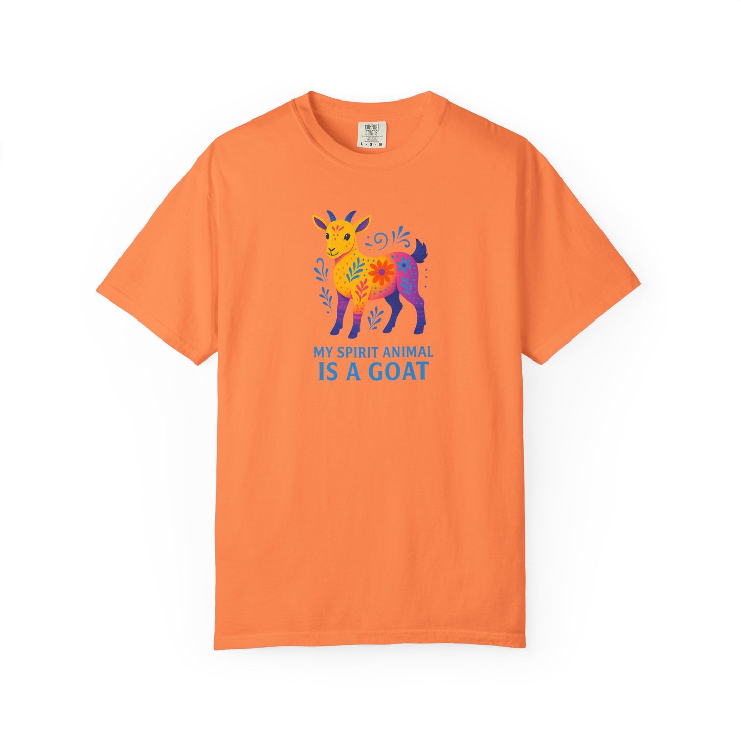 My Spirit Animal is a Goat Bright T-Shirt | Boho Goat Lover Gift | Farm Animal Tee | Quirky Goat Owner Shirt | Colorful Animal Lover Apparel