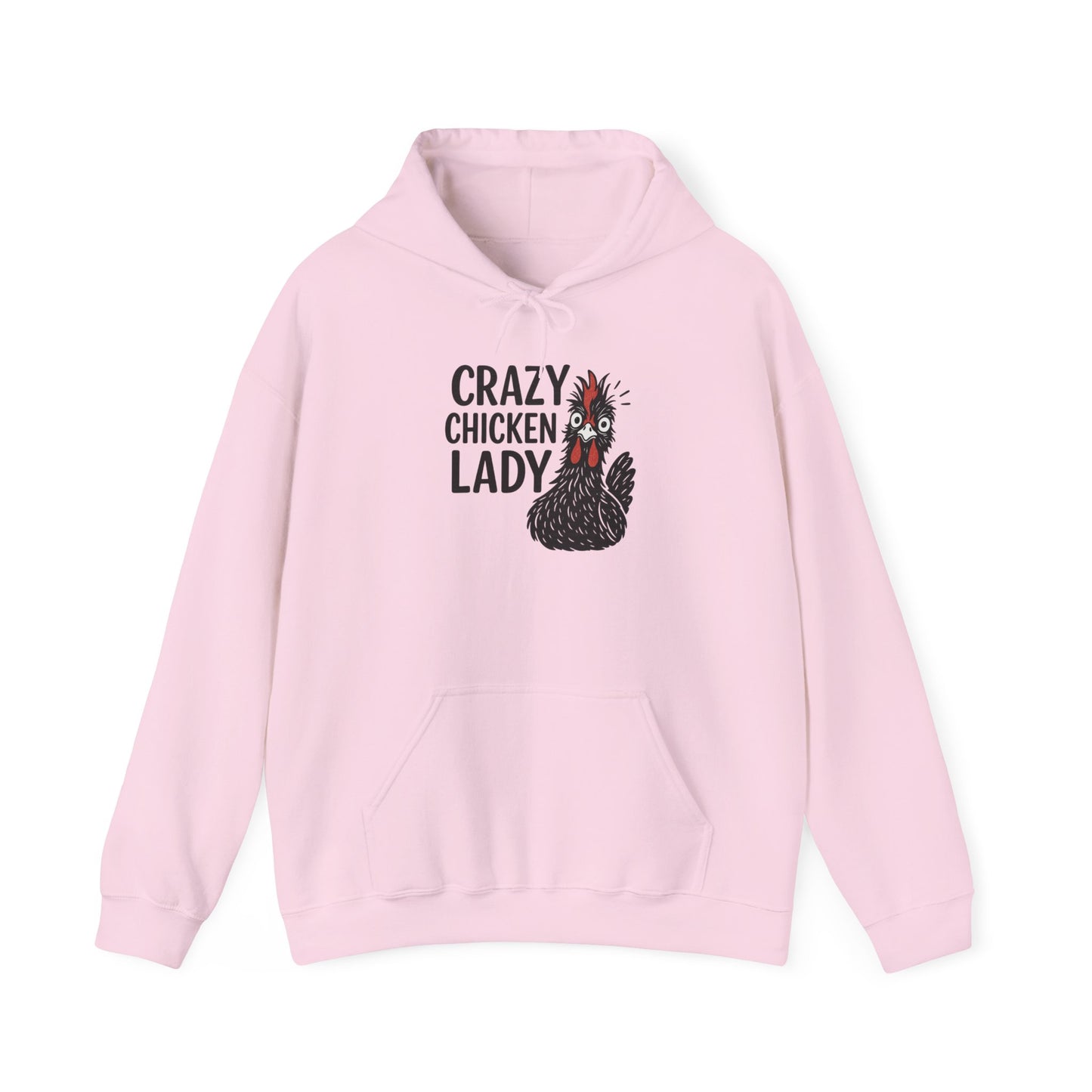 Crazy Chicken Lady Hoodie - Funny Gift for Animal Lovers, Farmhouse Style Hooded Sweatshirt, Cozy Apparel for Hen Enthusiasts, Perfect for Fall