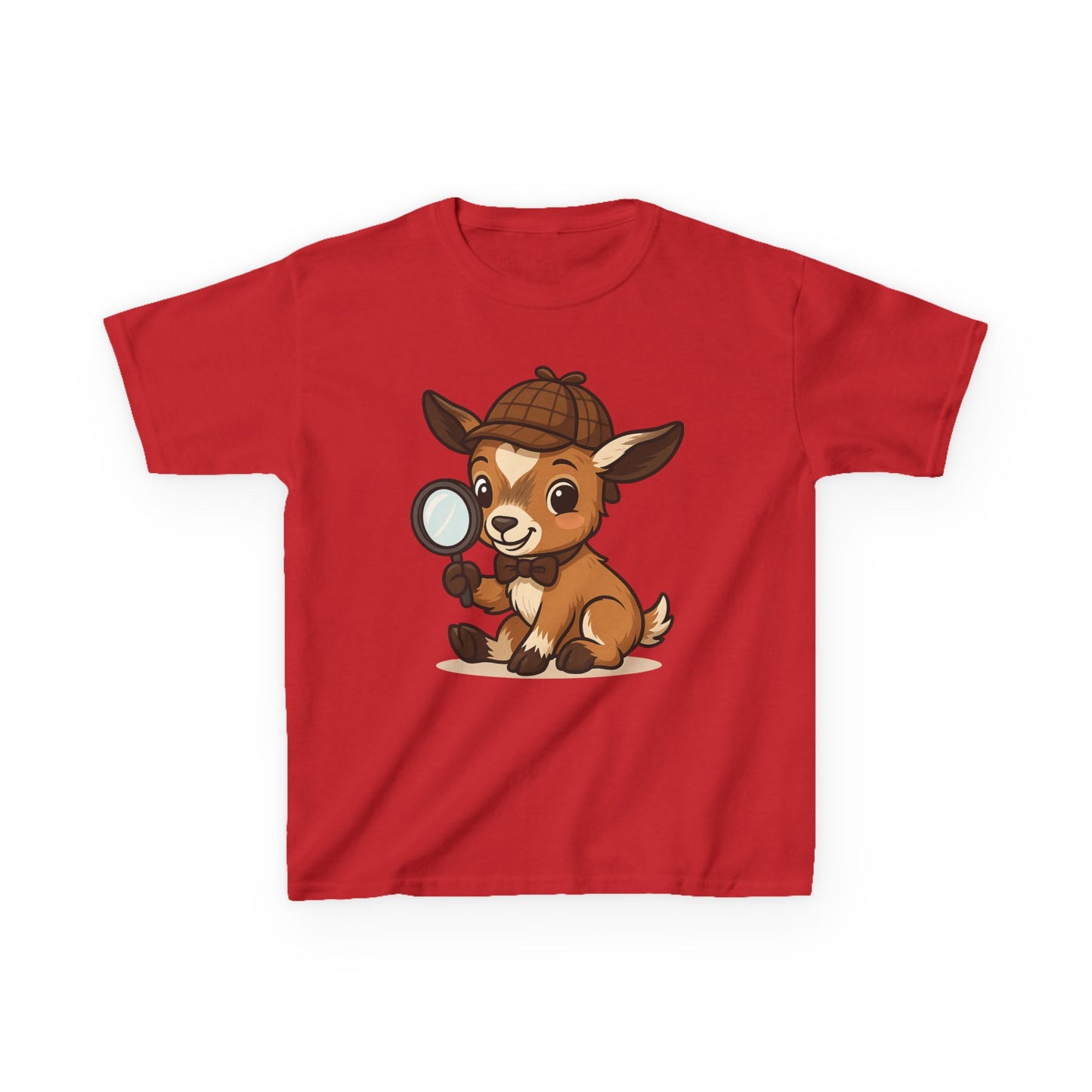 Youth Smart Kid T-Shirt – Detective Adventure Graphic Tee | Cute Unisex Animal Character Shirt