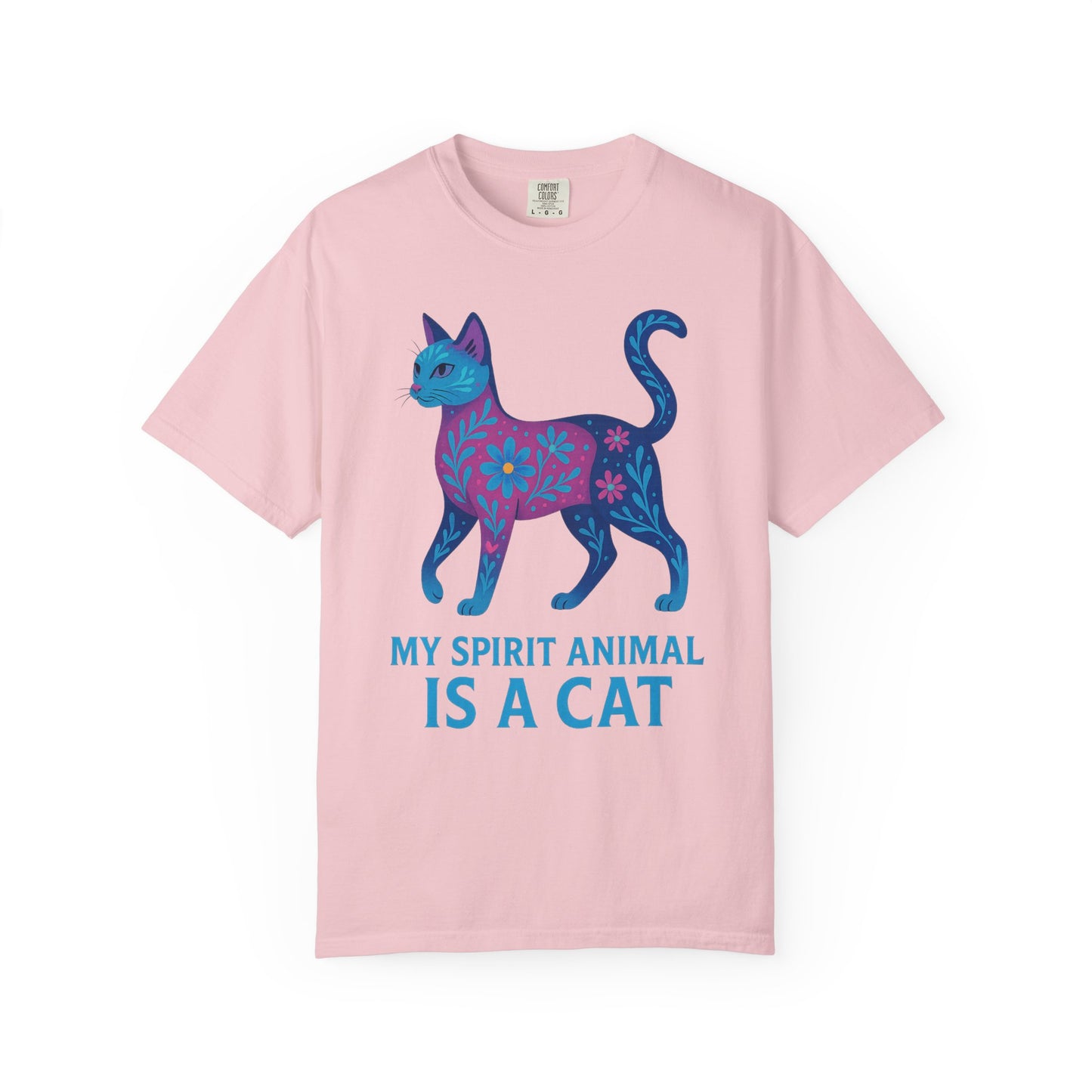 My Spirit Animal is a Cat T-Shirt | Boho Cat Lover Gift | Colorful Feline Tee | Unique Cat Owner Shirt | Spiritual Animal Apparel