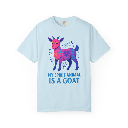 My Spirit Animal is a Goat T-Shirt | Boho Goat Lover Gift | Farm Animal Tee | Quirky Goat Owner Shirt | Colorful Animal Lover Apparel