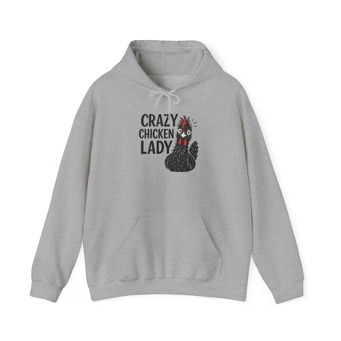 Crazy Chicken Lady Hoodie - Funny Gift for Animal Lovers, Farmhouse Style Hooded Sweatshirt, Cozy Apparel for Hen Enthusiasts, Perfect for Fall
