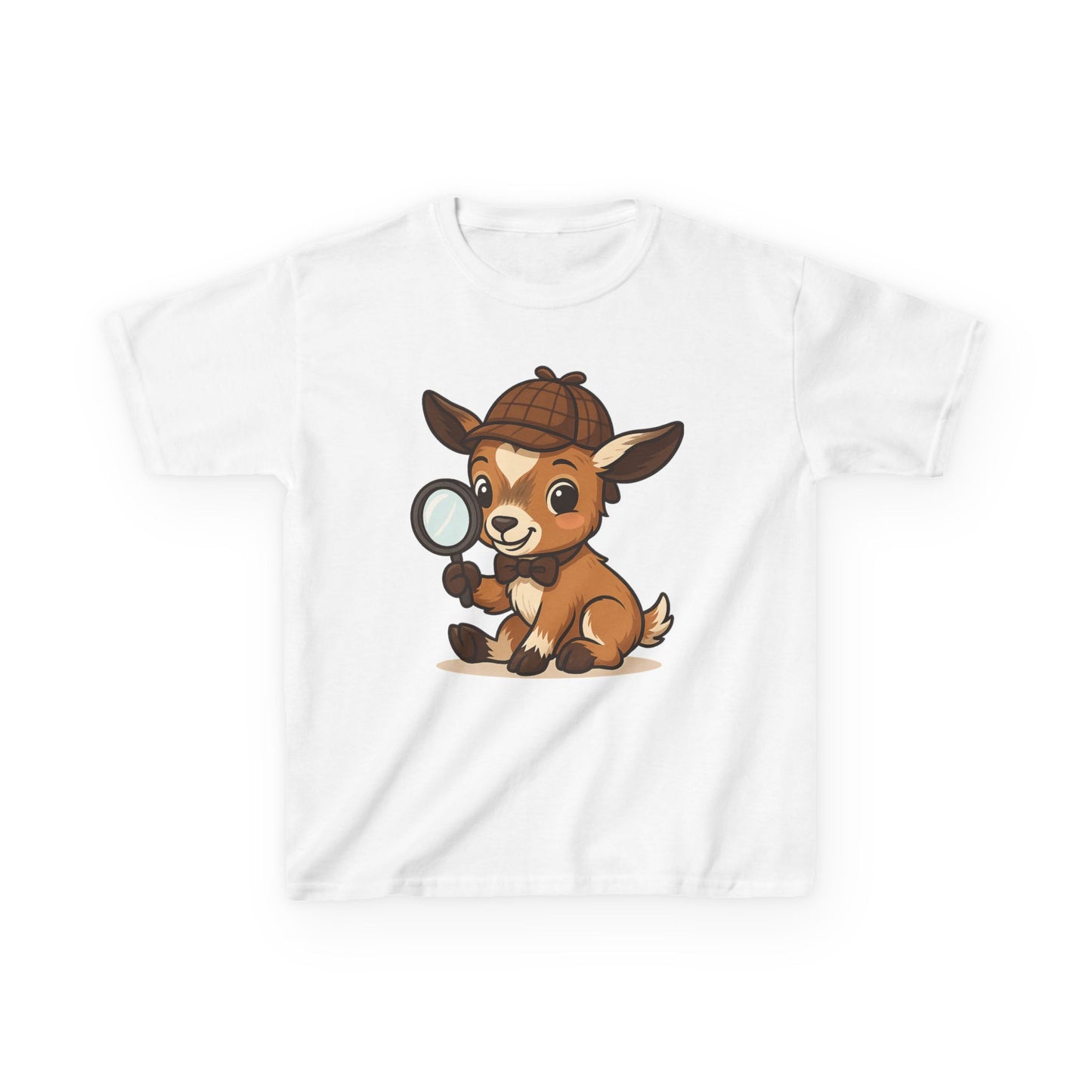 Youth Smart Kid T-Shirt – Detective Adventure Graphic Tee | Cute Unisex Animal Character Shirt