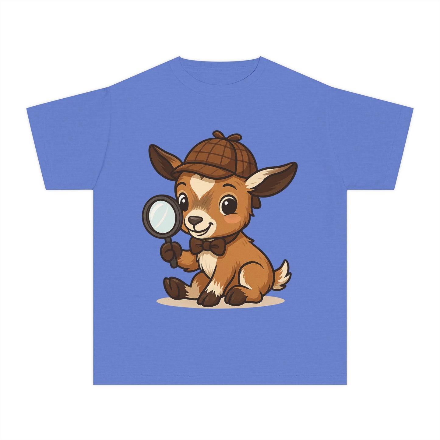 Smart Kid Youth T-Shirt – Detective Adventure Graphic Tee | Cute Unisex Animal Character Shirt