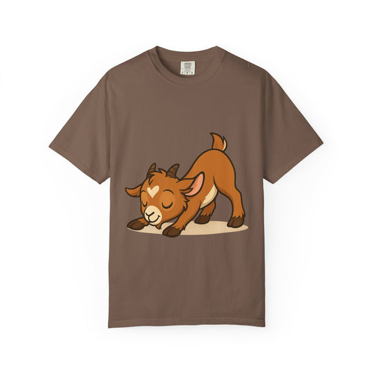 Yoga Kid Crew Neck T-Shirt, Animal Lover Shirt, Funny Unisex T-Shirt, Gift for Adults, Farm Themed Apparel, Everyday Casual Wear