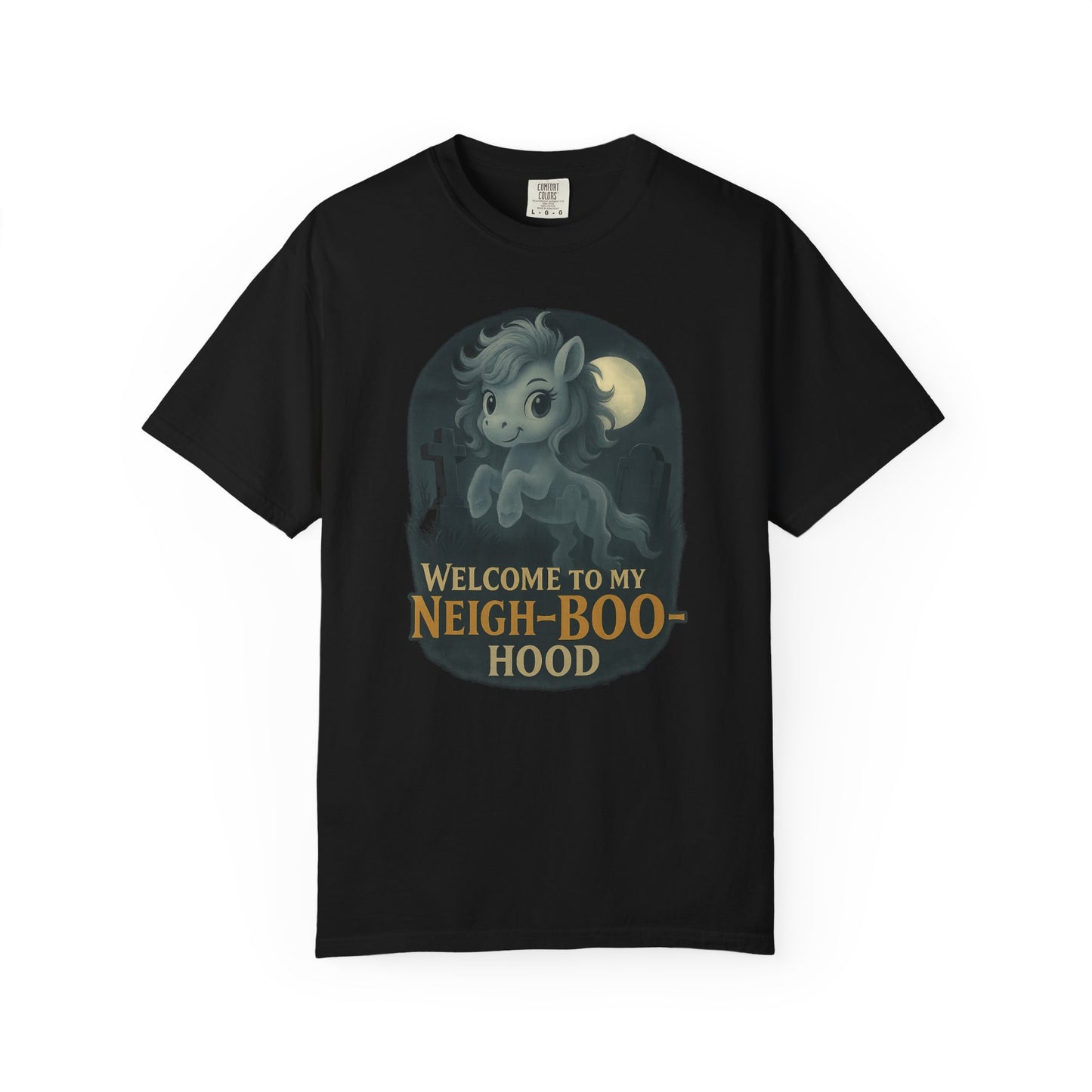 Ghost Pony Graveyard T-Shirt, Funny Pony Tee, Cute Halloween Shirt, Unisex Graphic Tee, Gift for Horse Lovers
