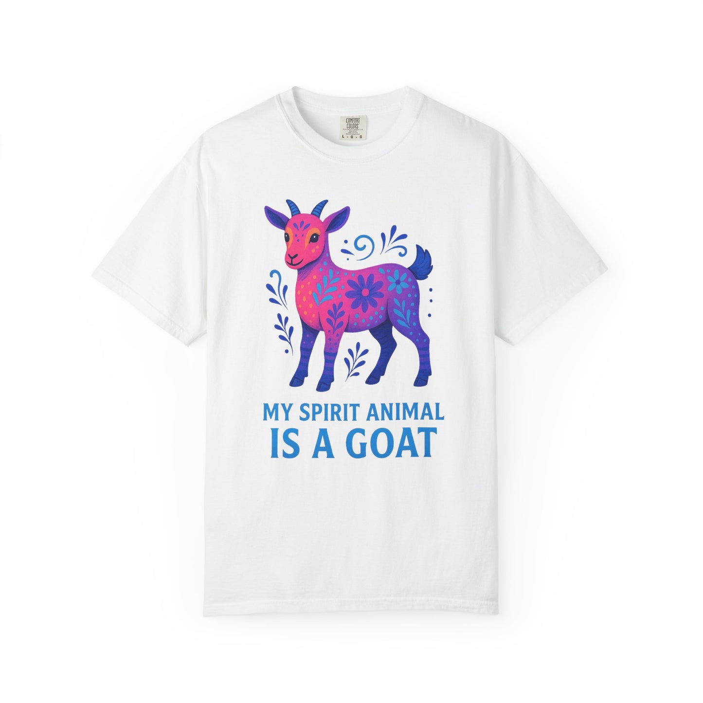 My Spirit Animal is a Goat T-Shirt | Boho Goat Lover Gift | Farm Animal Tee | Quirky Goat Owner Shirt | Colorful Animal Lover Apparel
