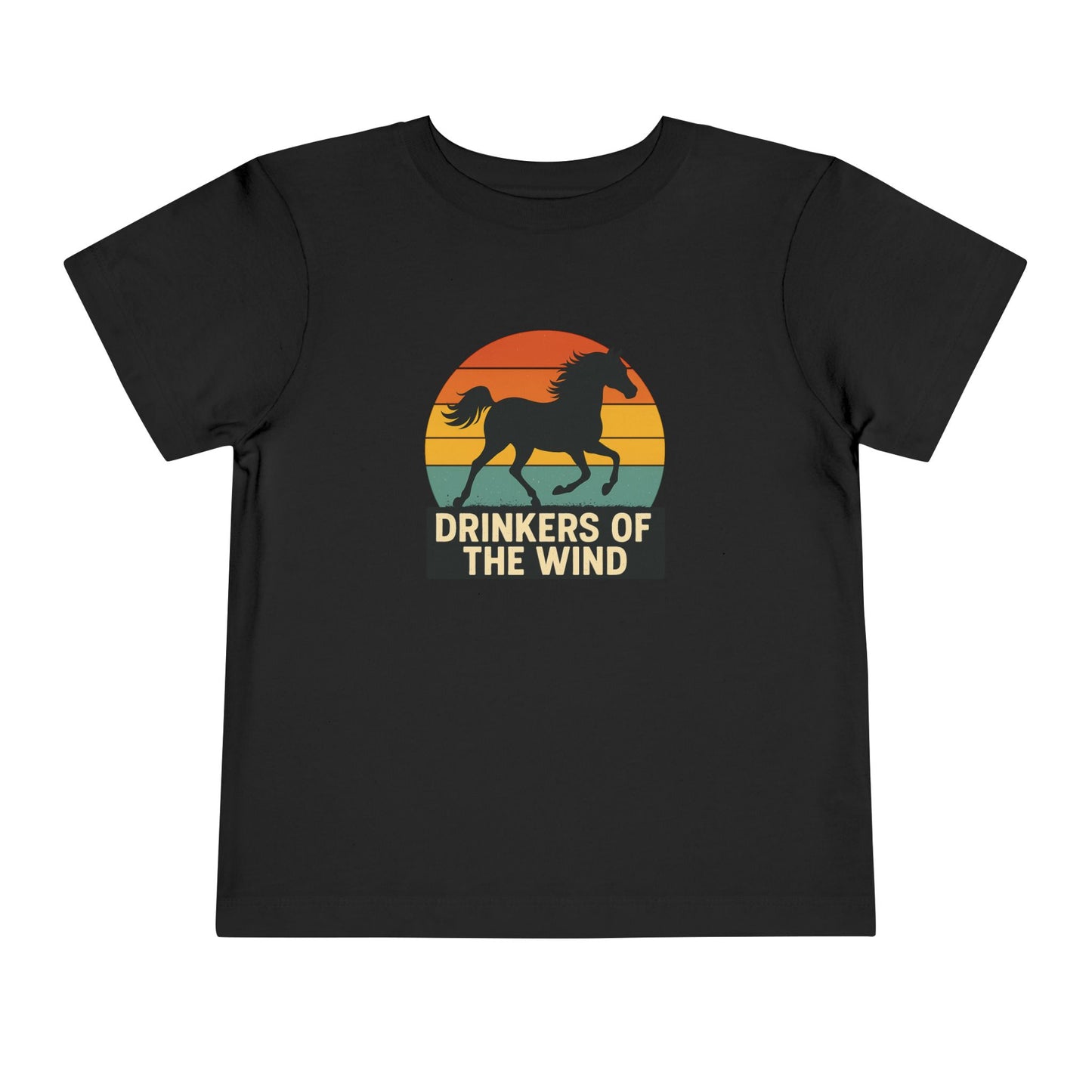 Toddler Drinkers of the Wind T-Shirt | Vintage Sunset Horse Shirt | Horse Lover Gift for Baby | Prancer Sunset Tee