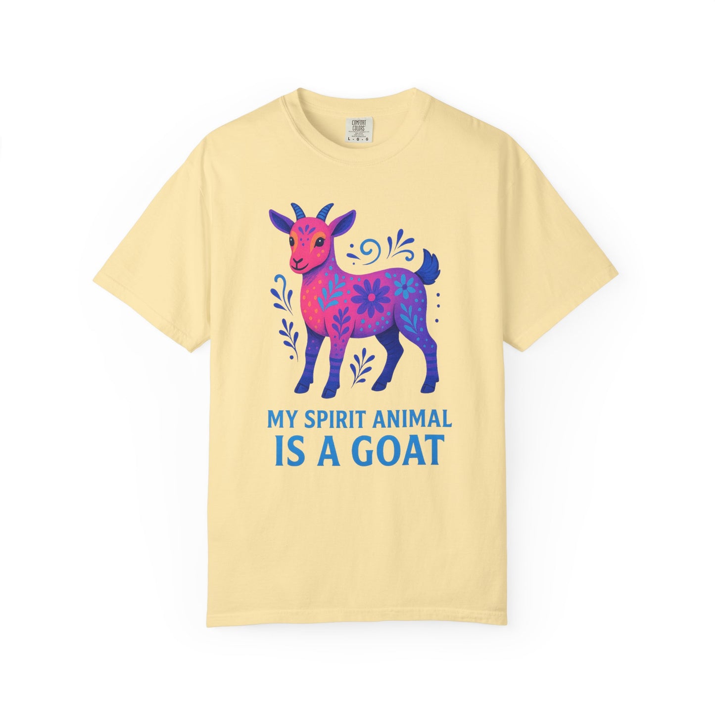 My Spirit Animal is a Goat T-Shirt | Boho Goat Lover Gift | Farm Animal Tee | Quirky Goat Owner Shirt | Colorful Animal Lover Apparel