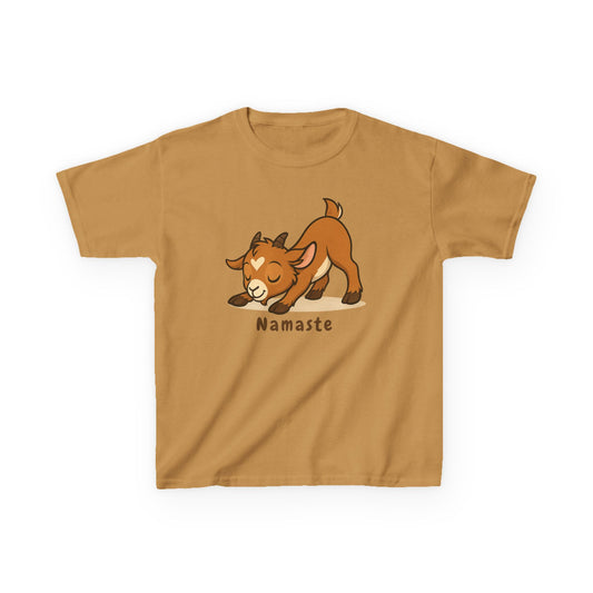 Youth Yoga Kid - Namaste T-Shirt | Cute Gift for Kids | Young Tee for Animal Lovers | Playful Kids Apparel | Kids Farm Shirt