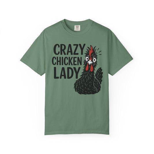 Crazy Chicken Lady Unisex T-Shirt | Funny Chicken Lover Gift, Farmhouse Style, Animal Lover Tee, Quirky Gift for Friends