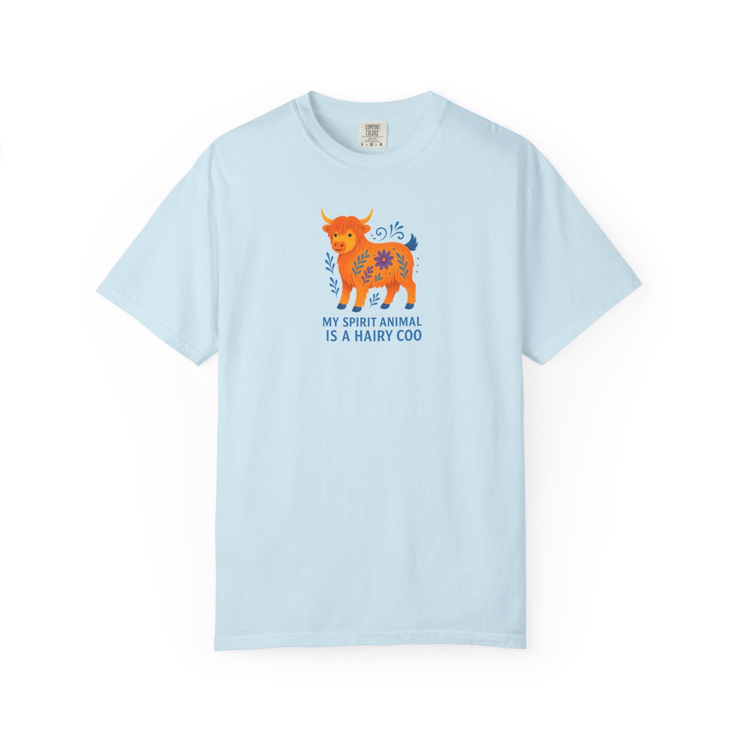 My Spirit Animal is a Hairy Coo T-Shirt | Unisex Tee | Casual Wear | Quirky Gift for Cow Lovers | Eco-friendly clothing