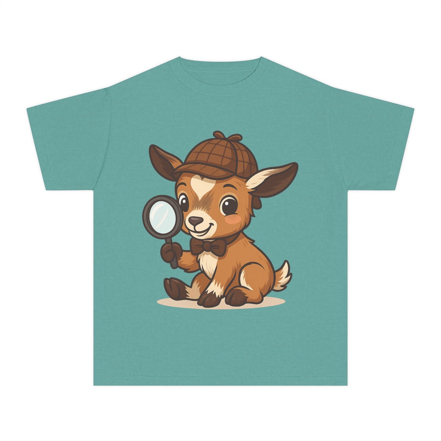 Smart Kid Youth T-Shirt – Detective Adventure Graphic Tee | Cute Unisex Animal Character Shirt