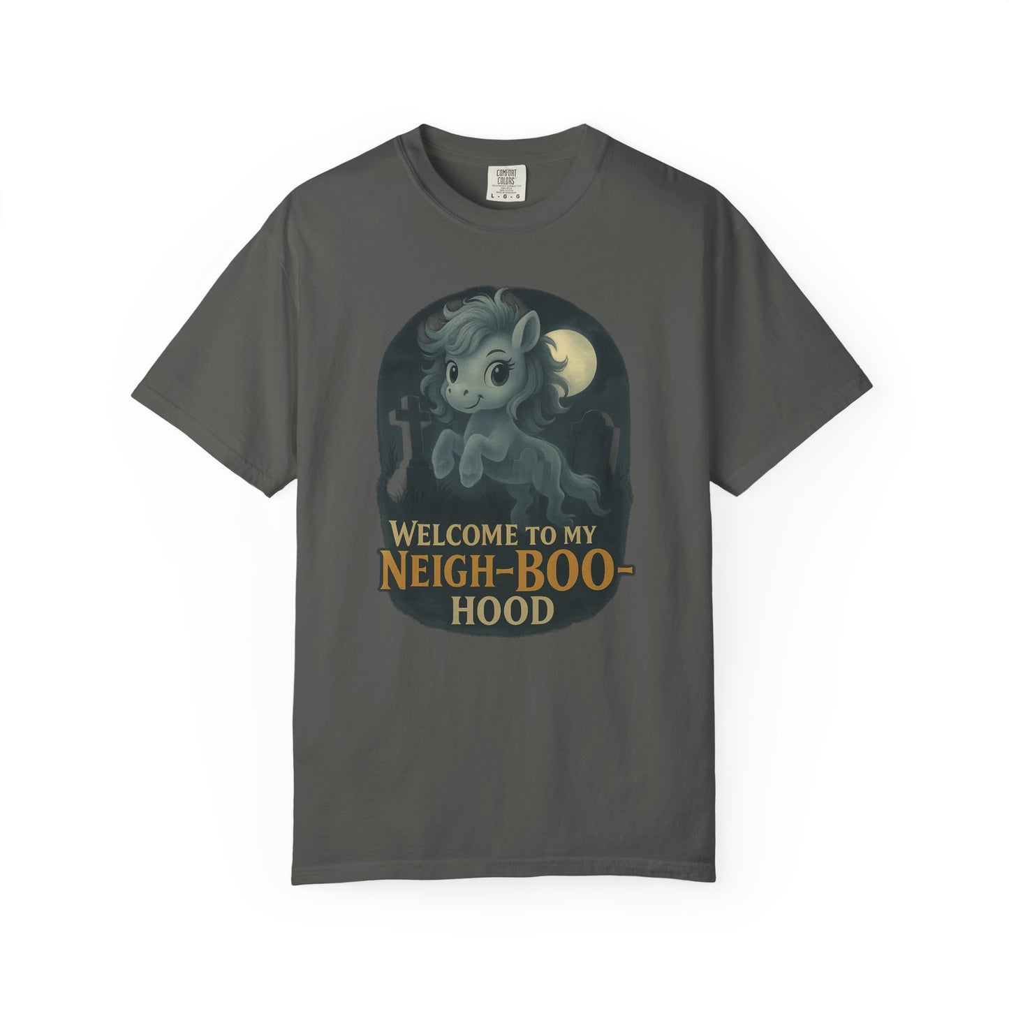 Ghost Pony Graveyard T-Shirt, Funny Pony Tee, Cute Halloween Shirt, Unisex Graphic Tee, Gift for Horse Lovers