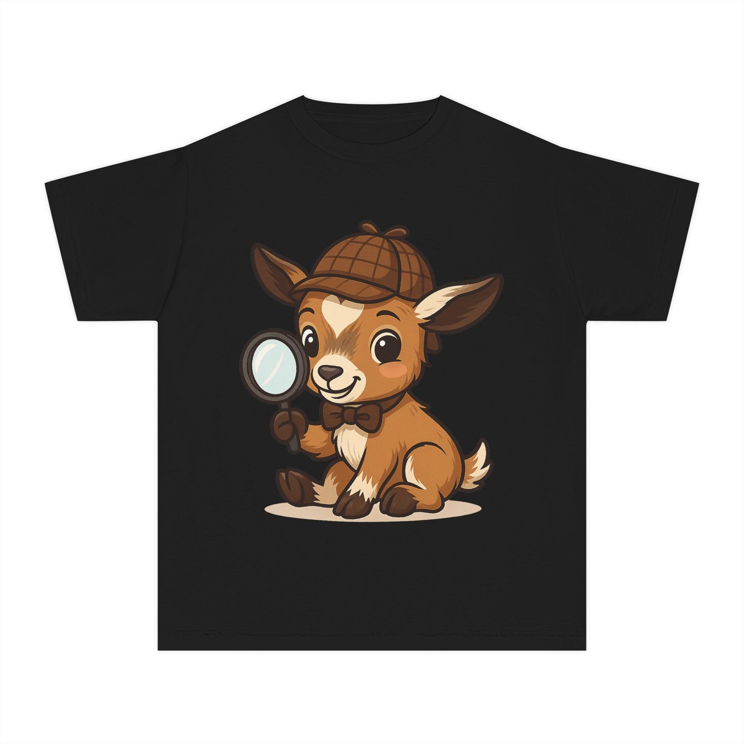 Smart Kid Youth T-Shirt – Detective Adventure Graphic Tee | Cute Unisex Animal Character Shirt