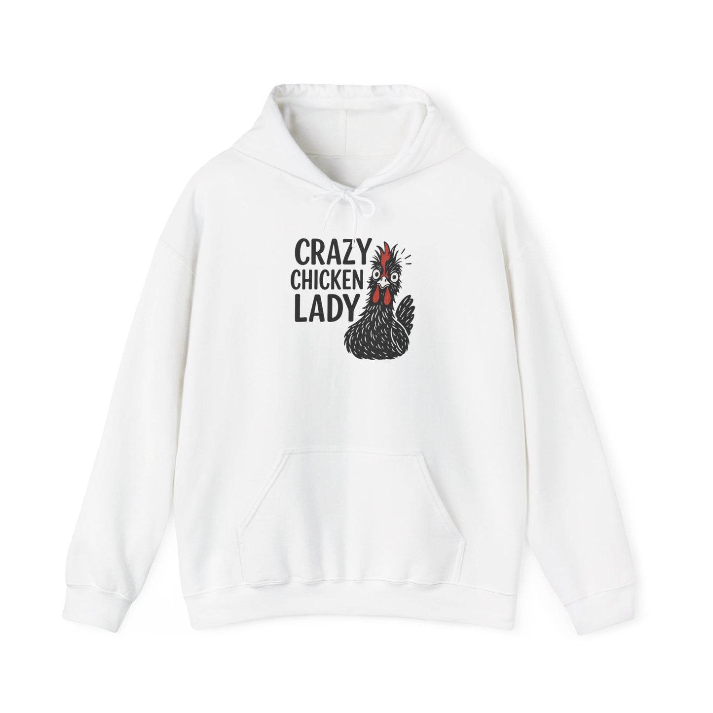 Crazy Chicken Lady Hoodie - Funny Gift for Animal Lovers, Farmhouse Style Hooded Sweatshirt, Cozy Apparel for Hen Enthusiasts, Perfect for Fall