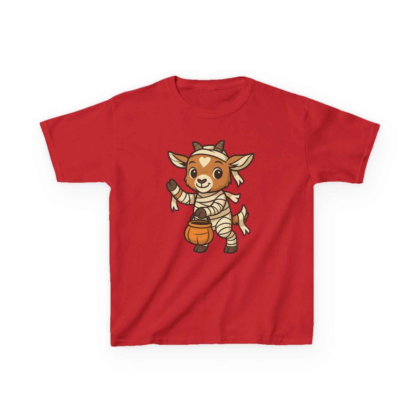 Youth Halloween 3 - Mummy Kid T-Shirt | Cute Spooky Kids' Tee | Trick or Treat Kids' T-Shirt | Halloween Costume for Kids | Fall Farm Animal Youth Tee