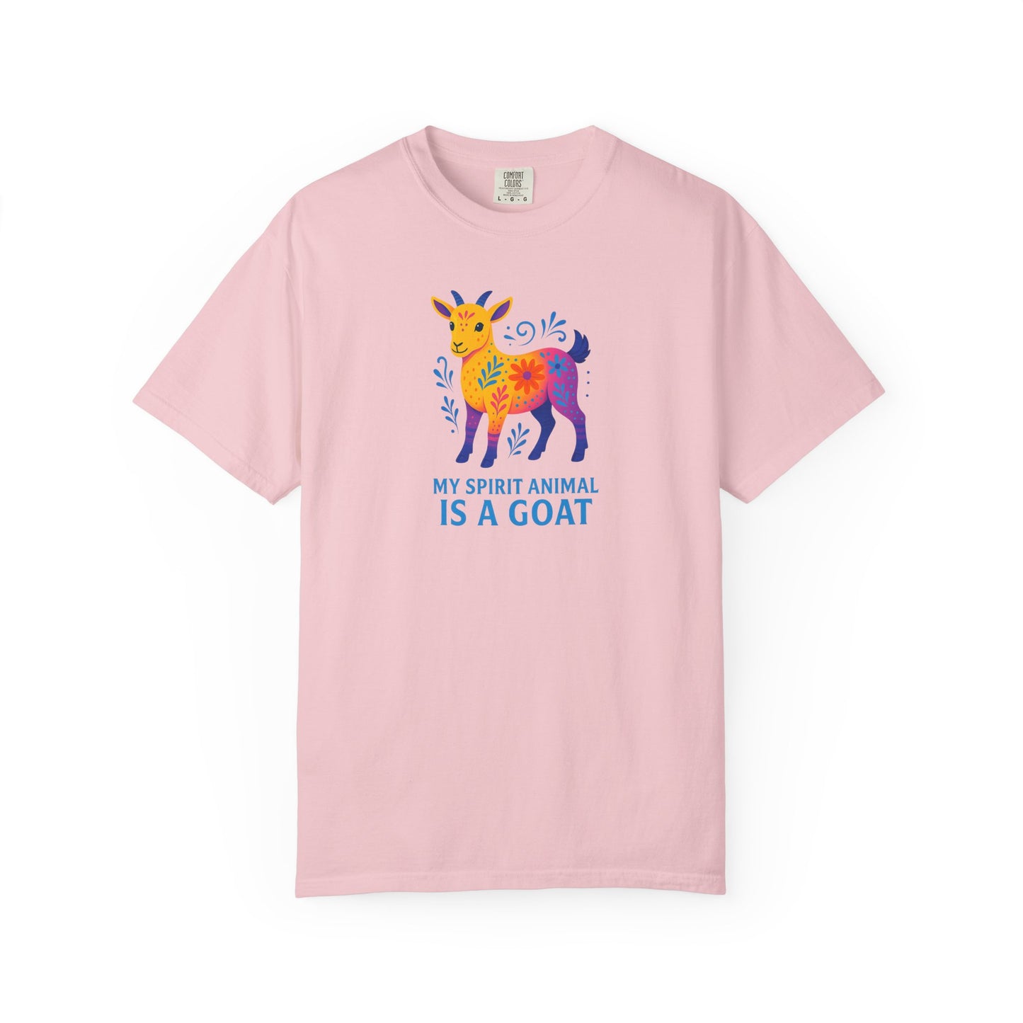 My Spirit Animal is a Goat Bright T-Shirt | Boho Goat Lover Gift | Farm Animal Tee | Quirky Goat Owner Shirt | Colorful Animal Lover Apparel