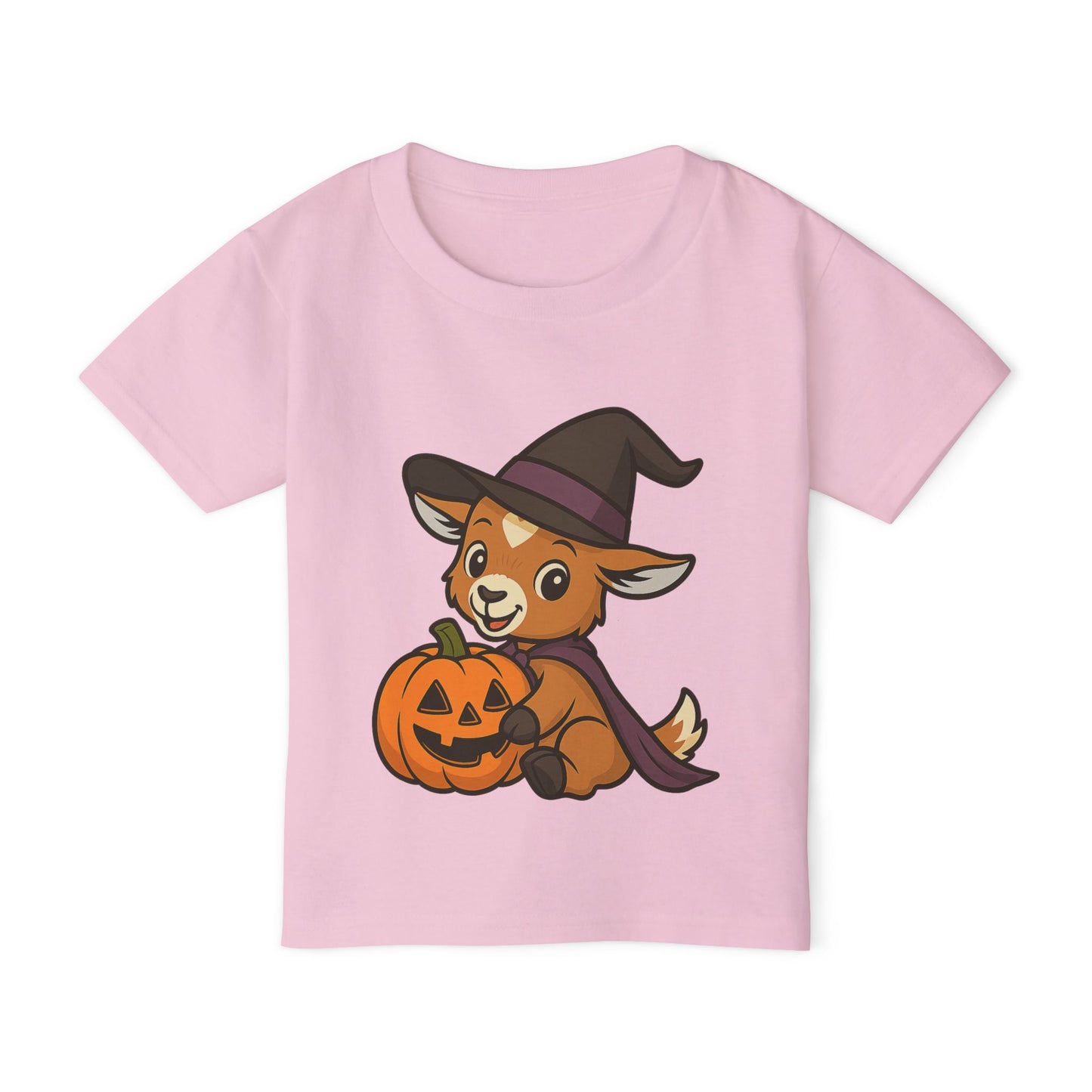 Toddler Halloween 5 - Witchy Kid with Pumpkin Shirt | Cute Kid with Pumpkin Tee | Kids Witch Hat T-Shirt | Prancer Pumpkin Patch Shirt