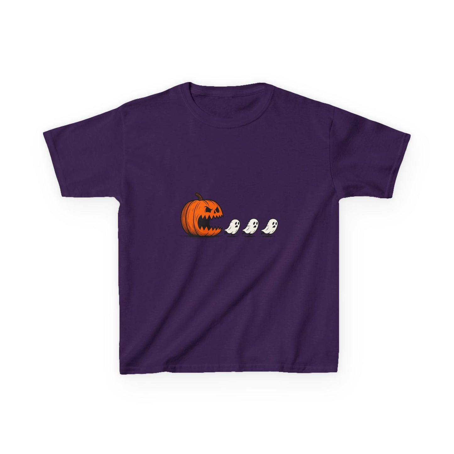 Youth Pumpkin Pac Man T-Shirt, Spooky Ghosts & Pumpkin Shirt, Trick or Treat Tee, Halloween Costume Shirt, Youth Fall Apparel