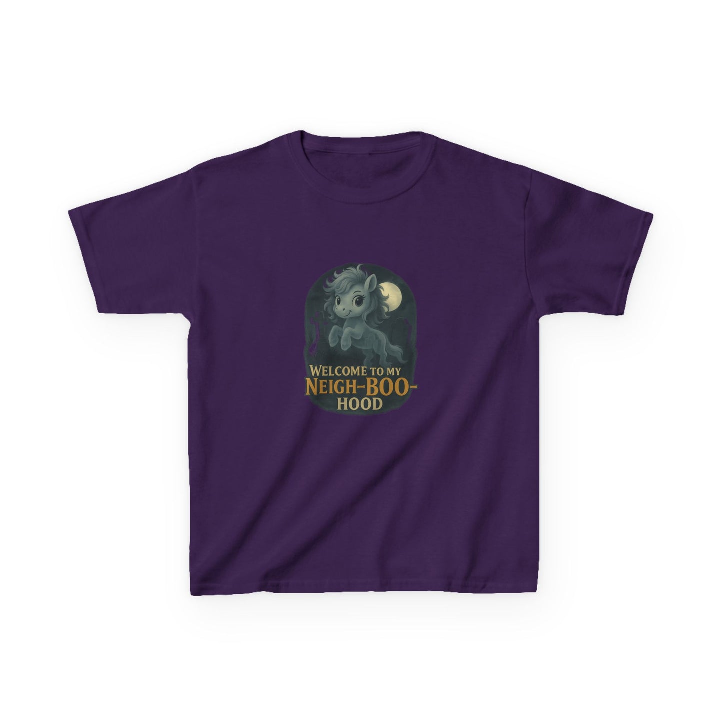 Youth Ghost Pony Graveyard T-Shirt, Fun Halloween Shirt, Spooky Kids Clothes, Trick or Treat T-Shirt, Fall Festival Apparel