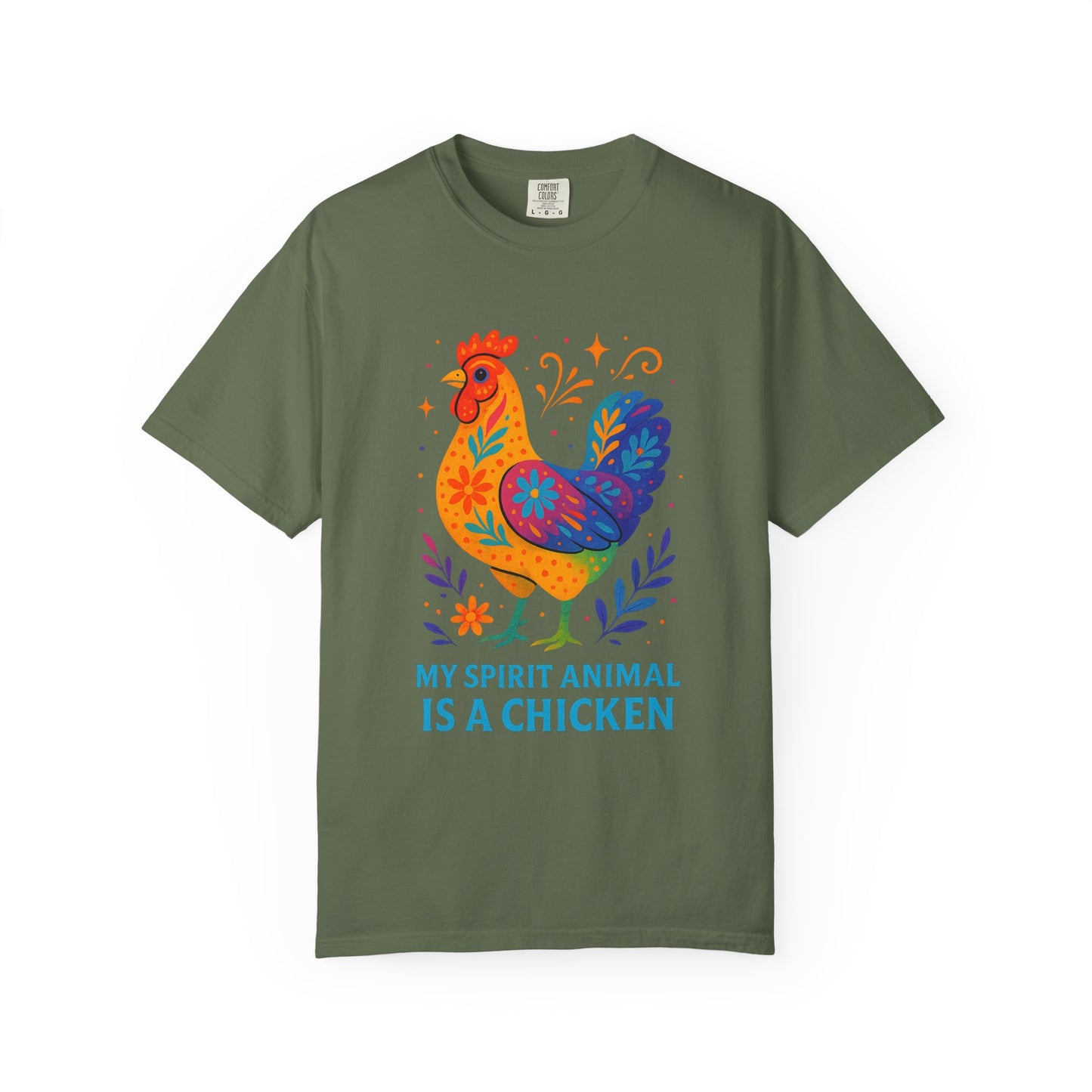 My Spirit Animal is a Chicken T-Shirt | Funny Chicken Lover Gift | Boho Farm Animal Tee | Quirky Chicken Owner Shirt | Humorous Animal Lover Apparel