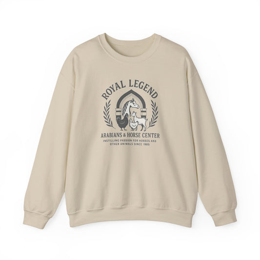 Vintage Royal Legend Sweatshirt | Cozy Unisex Crewneck for Equestrian Lovers | Perfect Gift for Horse Enthusiasts | Comfortable Everyday Sweater