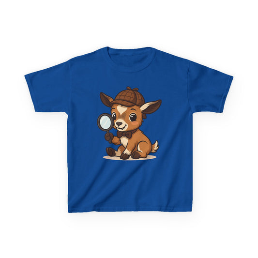 Youth Smart Kid T-Shirt – Detective Adventure Graphic Tee | Cute Unisex Animal Character Shirt