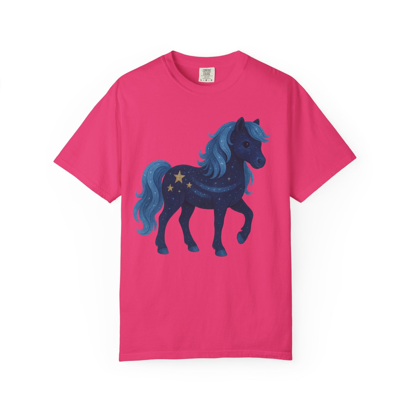 Starry Night Pony T-Shirt | Celestial Horse Tee | Magical Animal Shirt | Unique Equestrian Gift | Fantasy Horse Lover Apparel