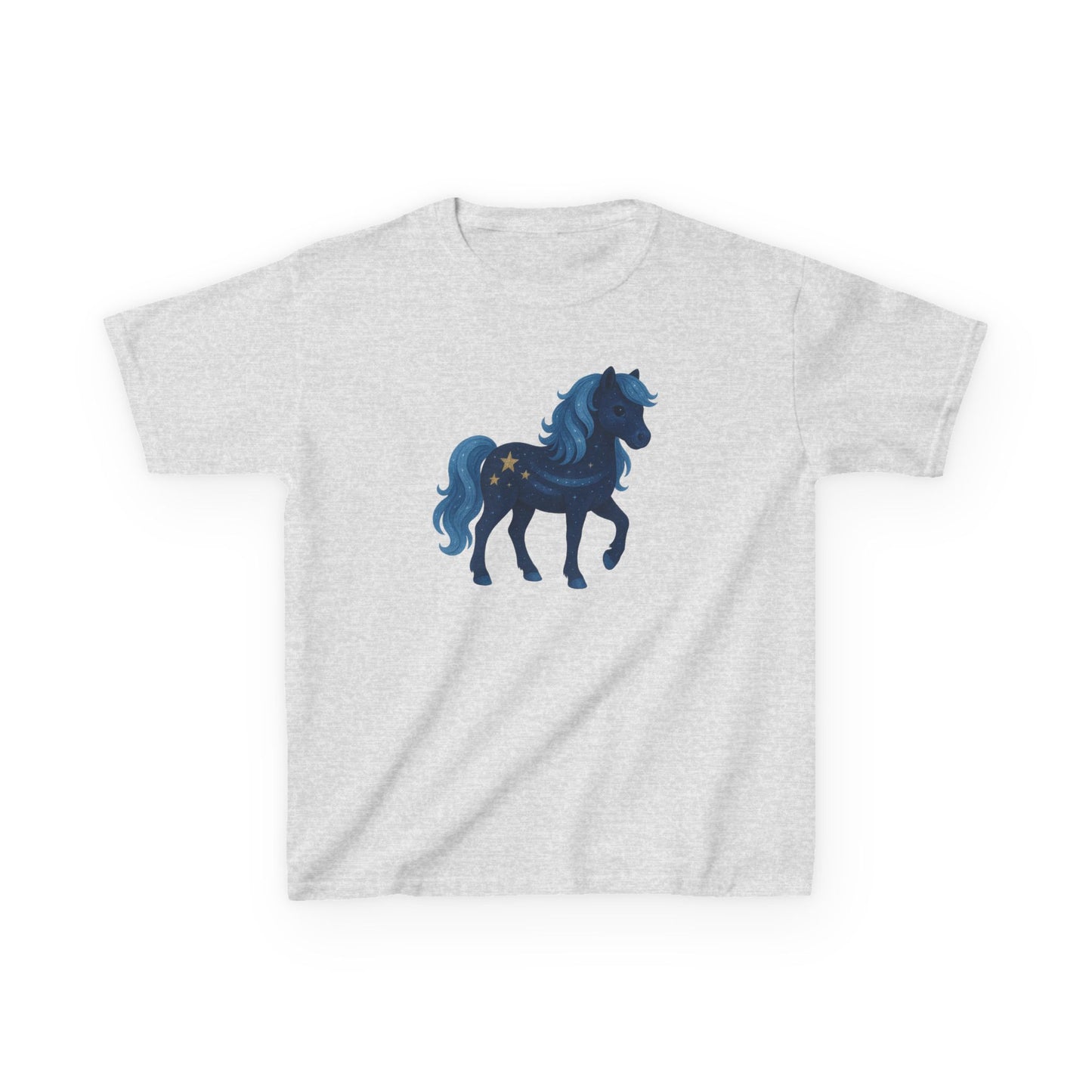 Youth Starry Night Pony T-Shirt | Celestial Horse Tee | Unique Equestrian Gift for Kids | Magical Animal Shirt | Fantasy Horse Lover Apparel