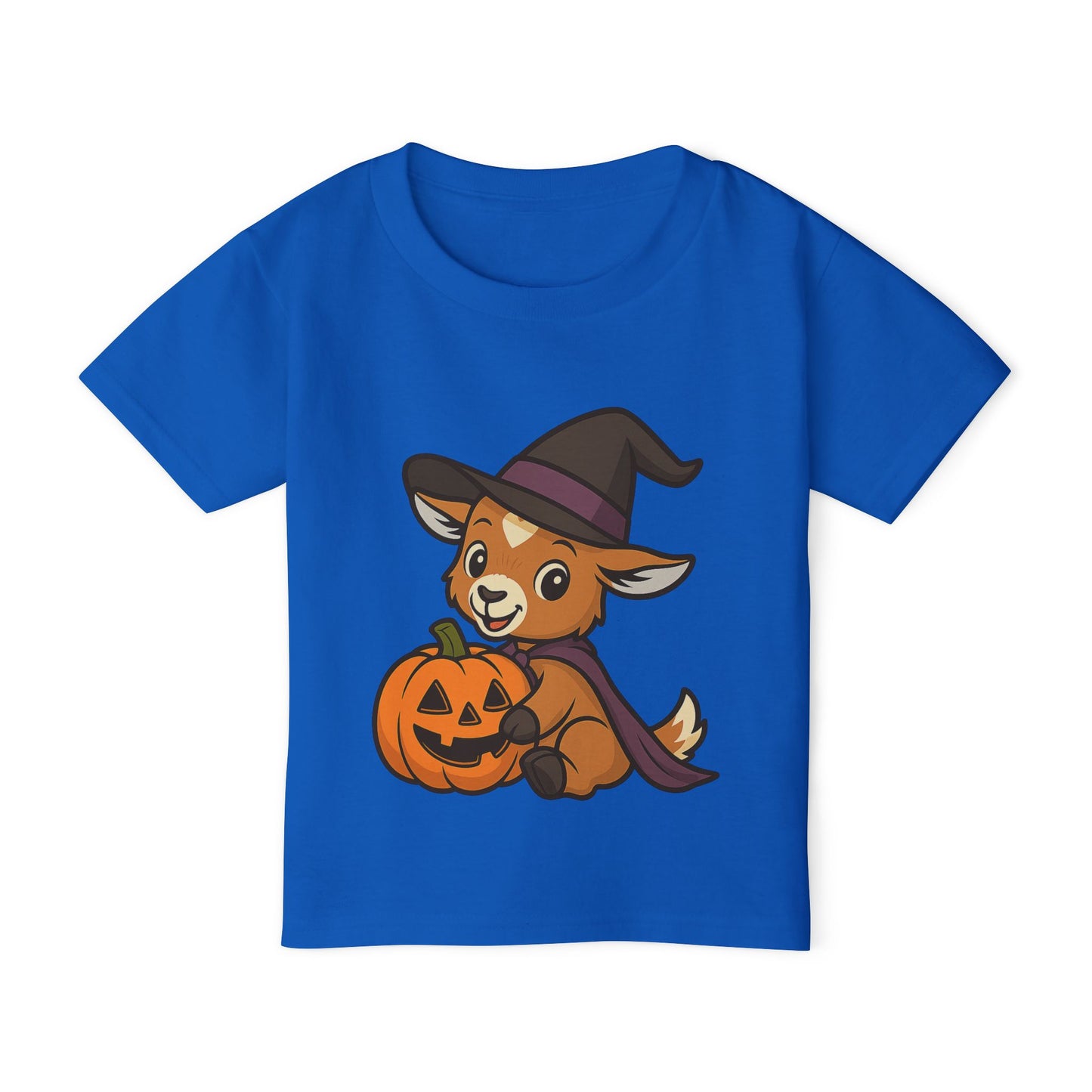 Toddler Halloween 5 - Witchy Kid with Pumpkin Shirt | Cute Kid with Pumpkin Tee | Kids Witch Hat T-Shirt | Prancer Pumpkin Patch Shirt
