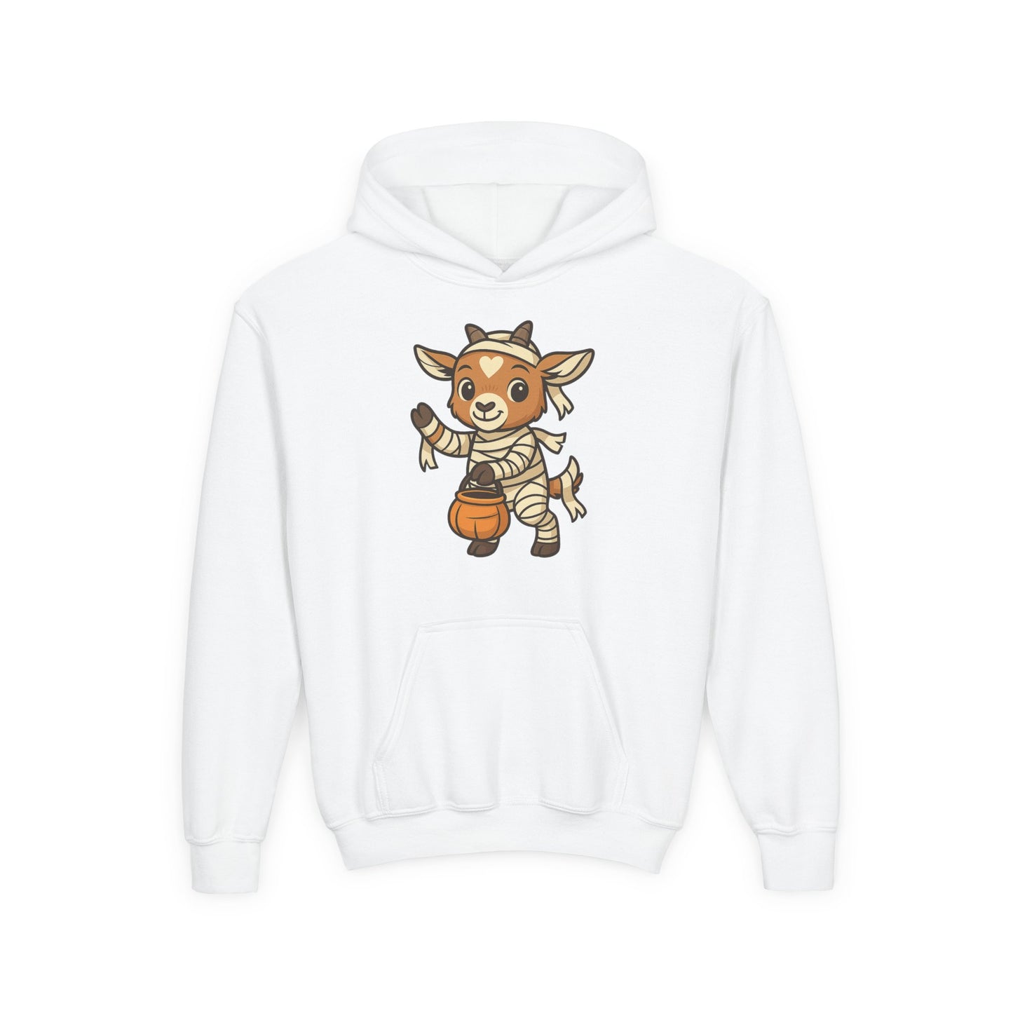 Youth Halloween 3 - Mummy kid Hoodie | Cute Mummy Kid Sweatshirt | Kids Halloween Costume Pullover | Cozy Trick or Treat Outfit for Boys & Girls