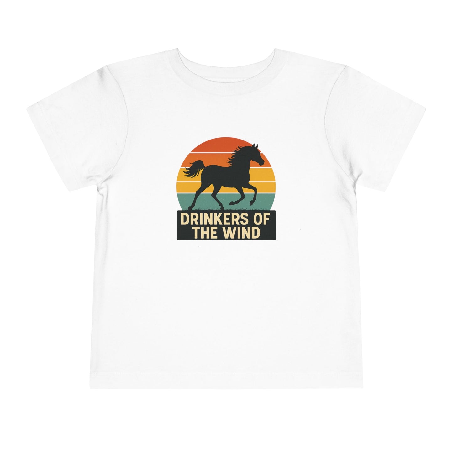 Toddler Drinkers of the Wind T-Shirt | Vintage Sunset Horse Shirt | Horse Lover Gift for Baby | Prancer Sunset Tee